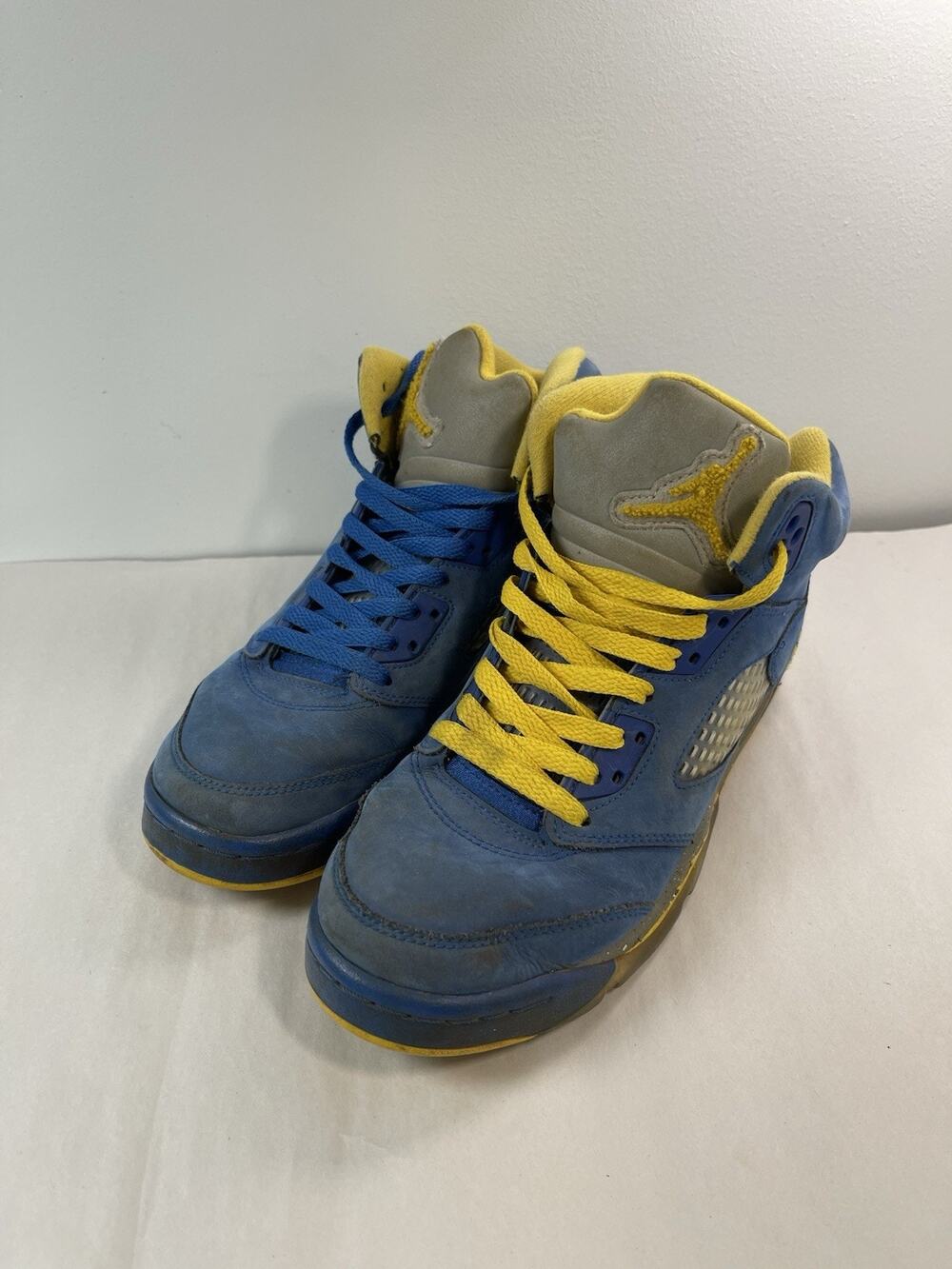 Nike Air Jordan 5 Retro ‘Laney’ Blue/Yellow CI3287‑400 Size 6.5Y
